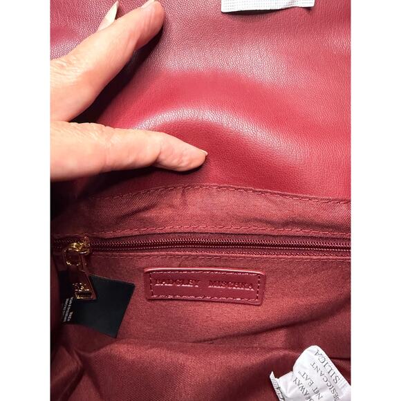 Badgley Mischka Quilted Wine Crossbody Bag NWT | Pearl Handle | $129 MSRP - Picture 2 of 6